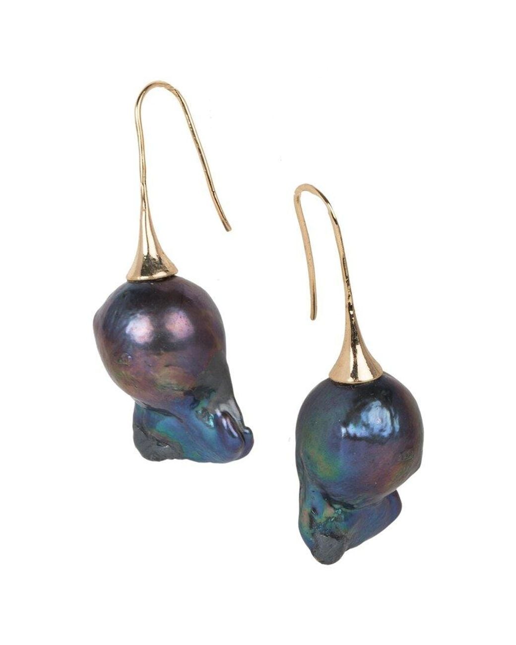 Saachi Blue Pearl Baroque Drop Earrings