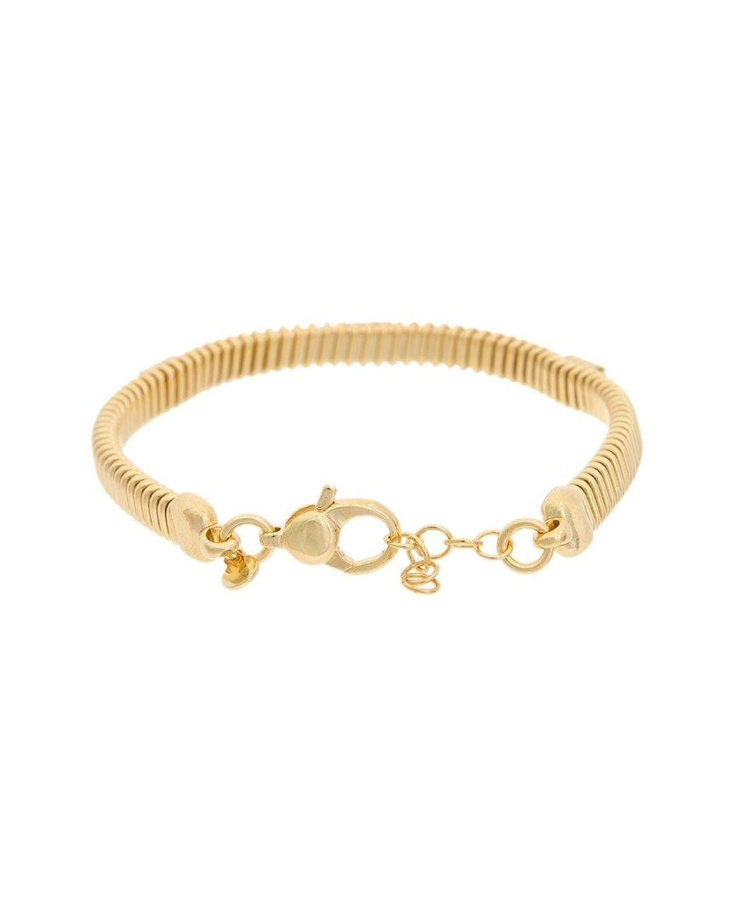 Meshmerise Metallic 18k Over Silver 0.06 Ct. Tw. Diamond Bracelet