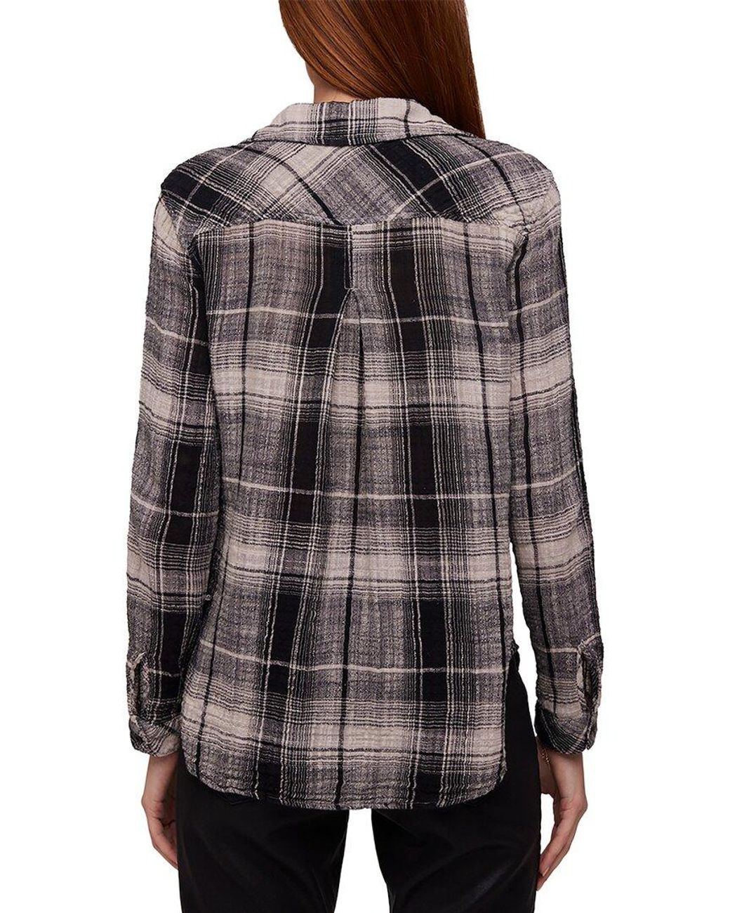 Bella Dahl Gray Classic Button Down Blouse