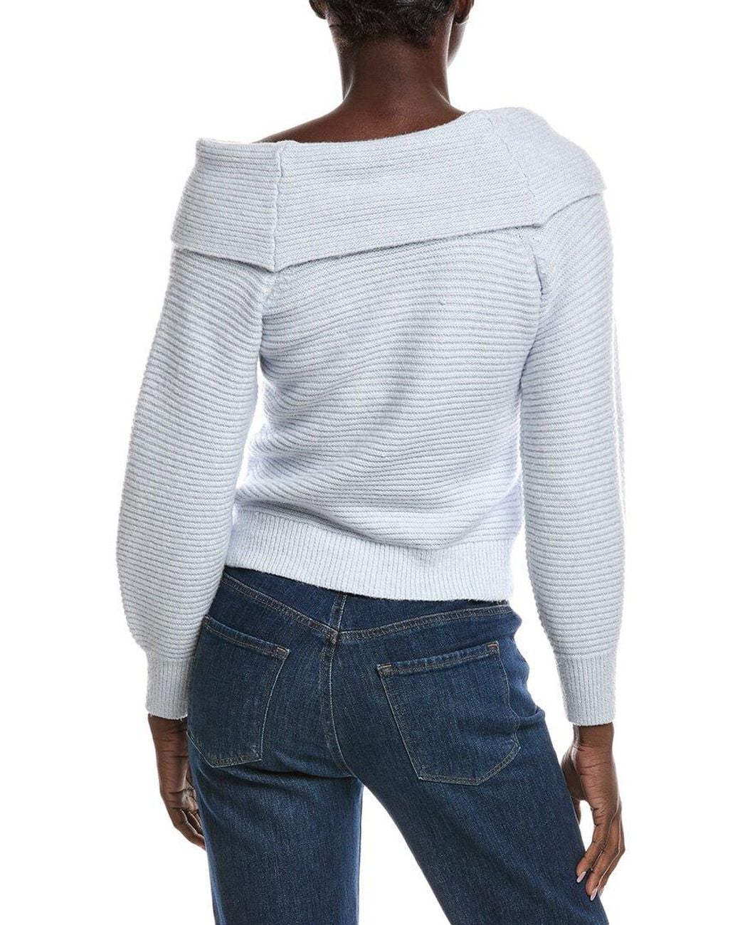 525 America Blue Elizabeth Off-The-Shoulder Pullover