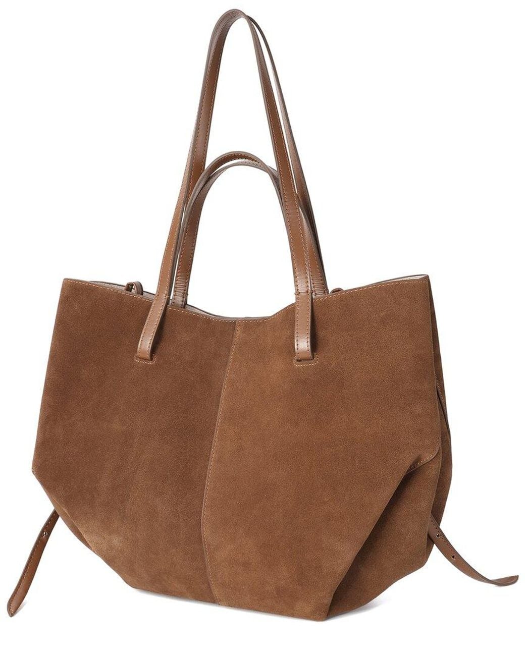 Tiffany & Fred Paris Brown Lambskin Suede Tote