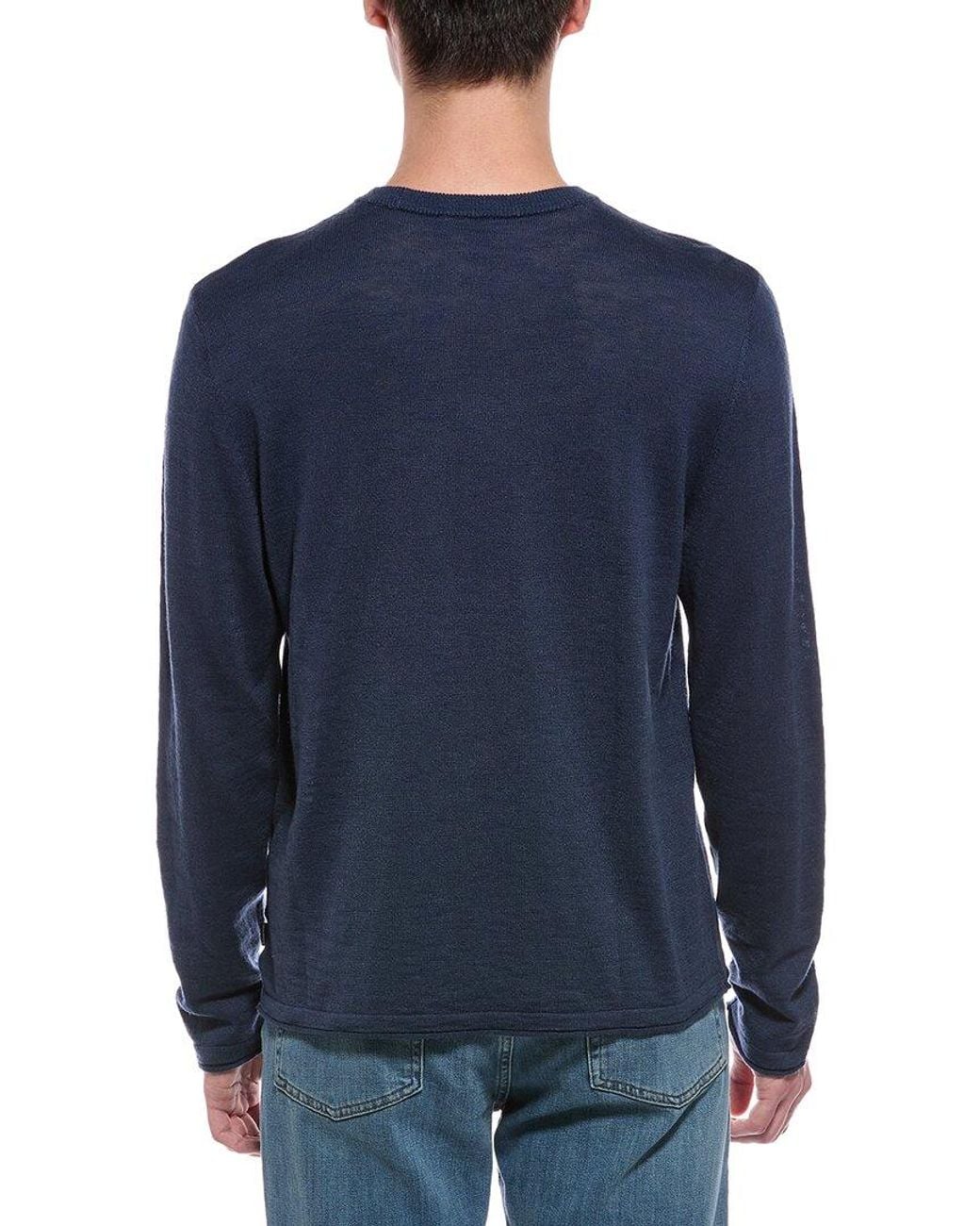 7 For All Mankind Blue Crewneck Sweater for men