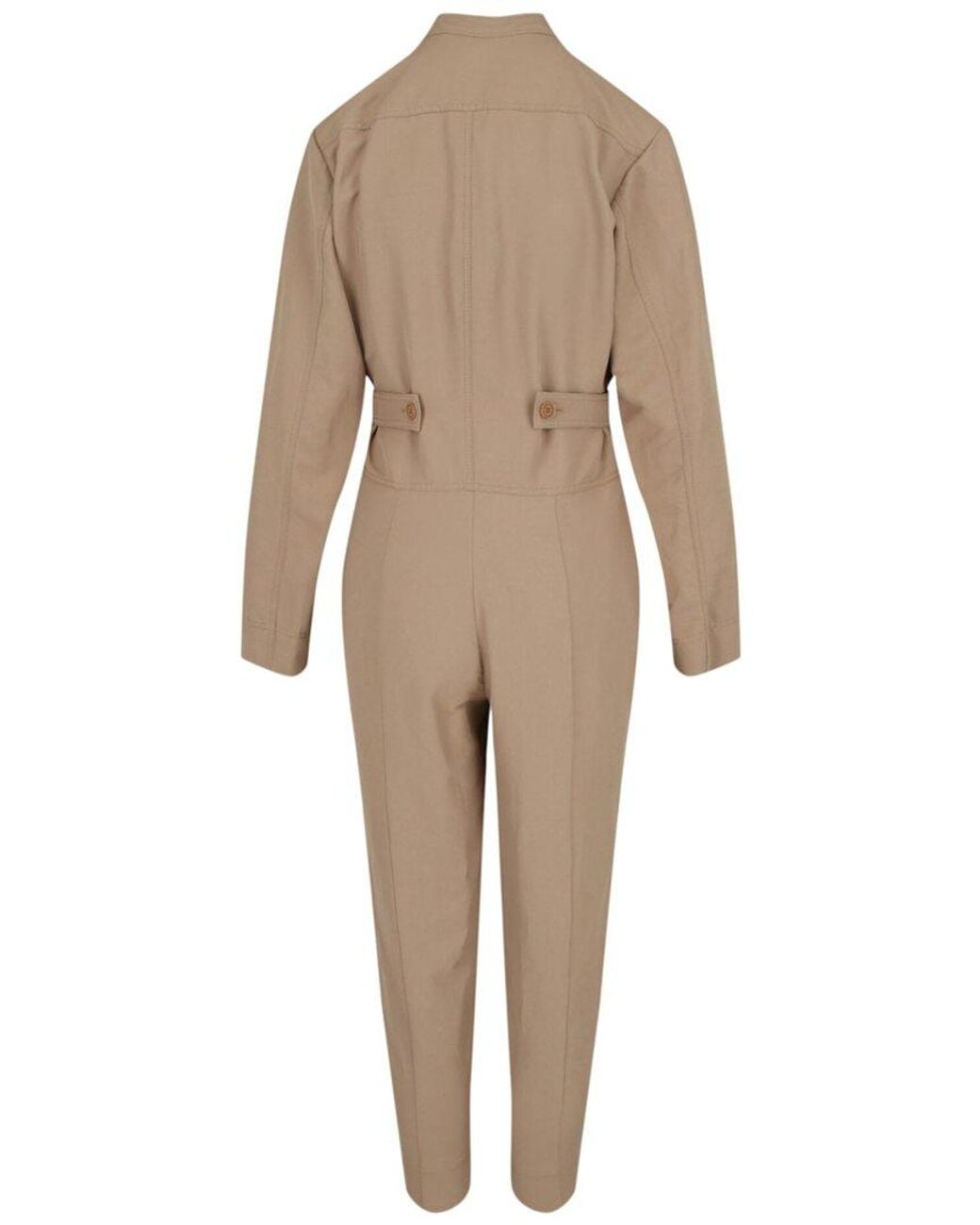 Stella McCartney Natural Alma Zippered Linen-blend Jumpsuit