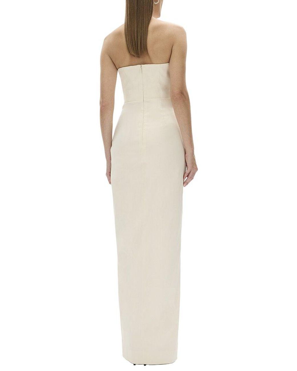 Rachel Gilbert White Mira Fitted Gown