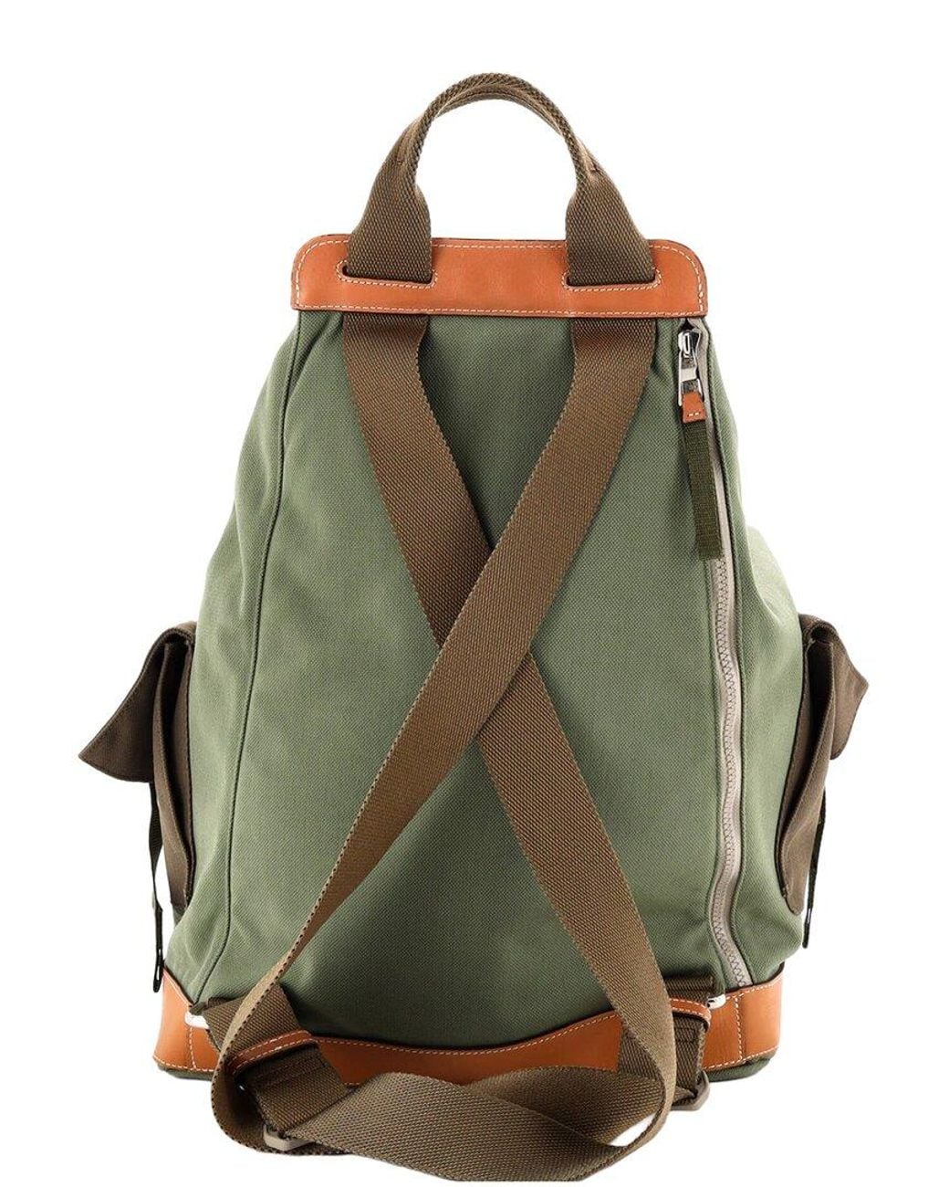 Loewe Green Canvas Convertible Backpack (Authentic Pre-Loved)