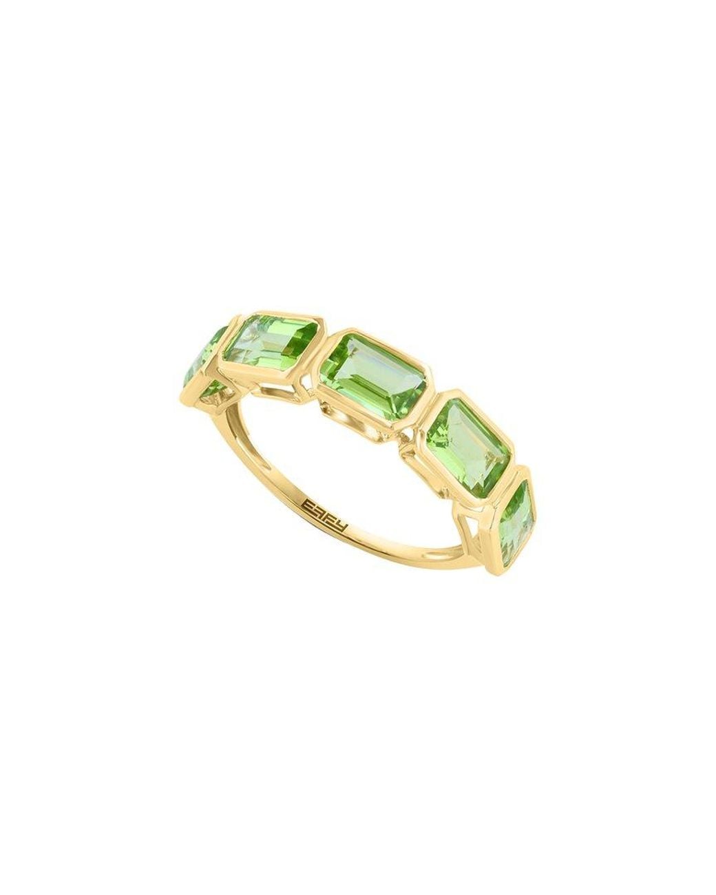 Effy Fine Jewelry Metallic 14K 3.20 Ct. Tw. Peridot Ring