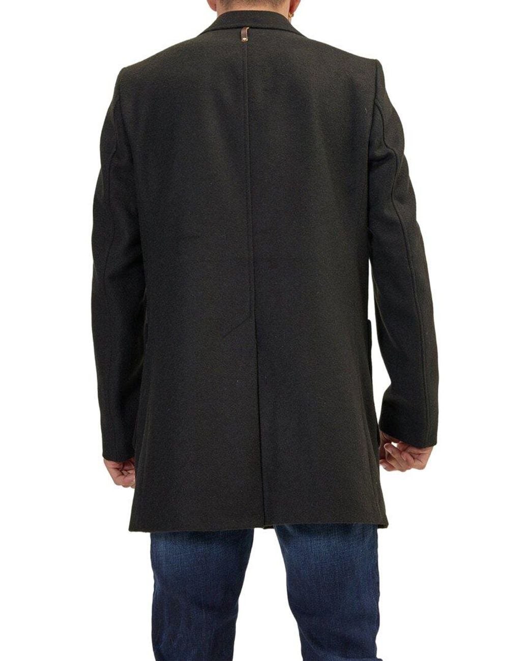 Ron Tomson Black Overcoat for men