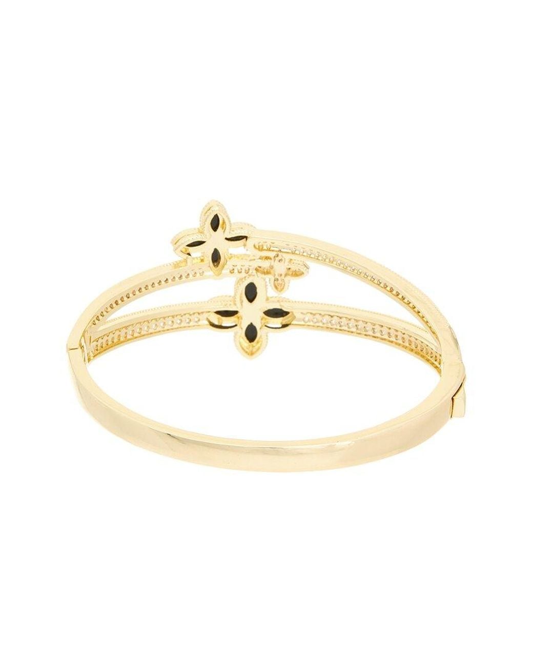 Juvell White Cz 18K Plated Bangle Bracelet