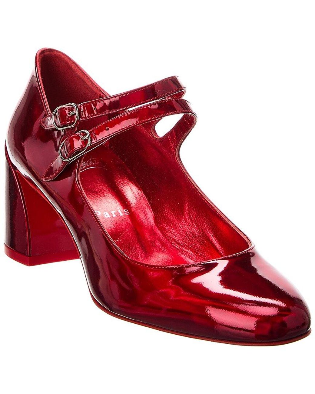 Christian Louboutin Miss Jane 55 Patent Pump in Red Lyst UK
