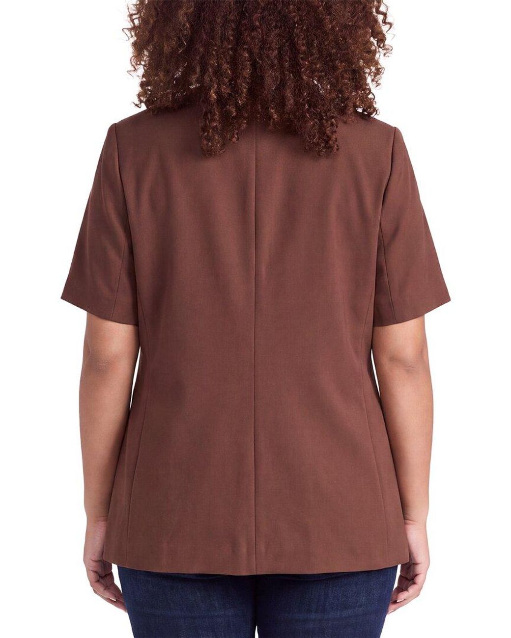 Anne Klein Brown Plus Jacket