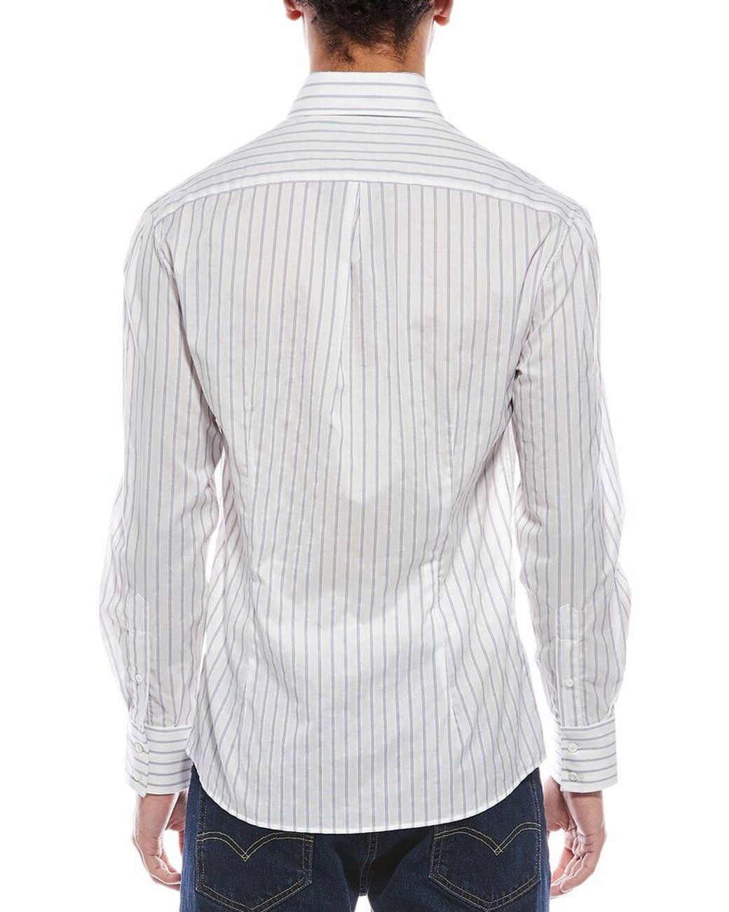 Brunello Cucinelli White Slim Fit Shirt for men