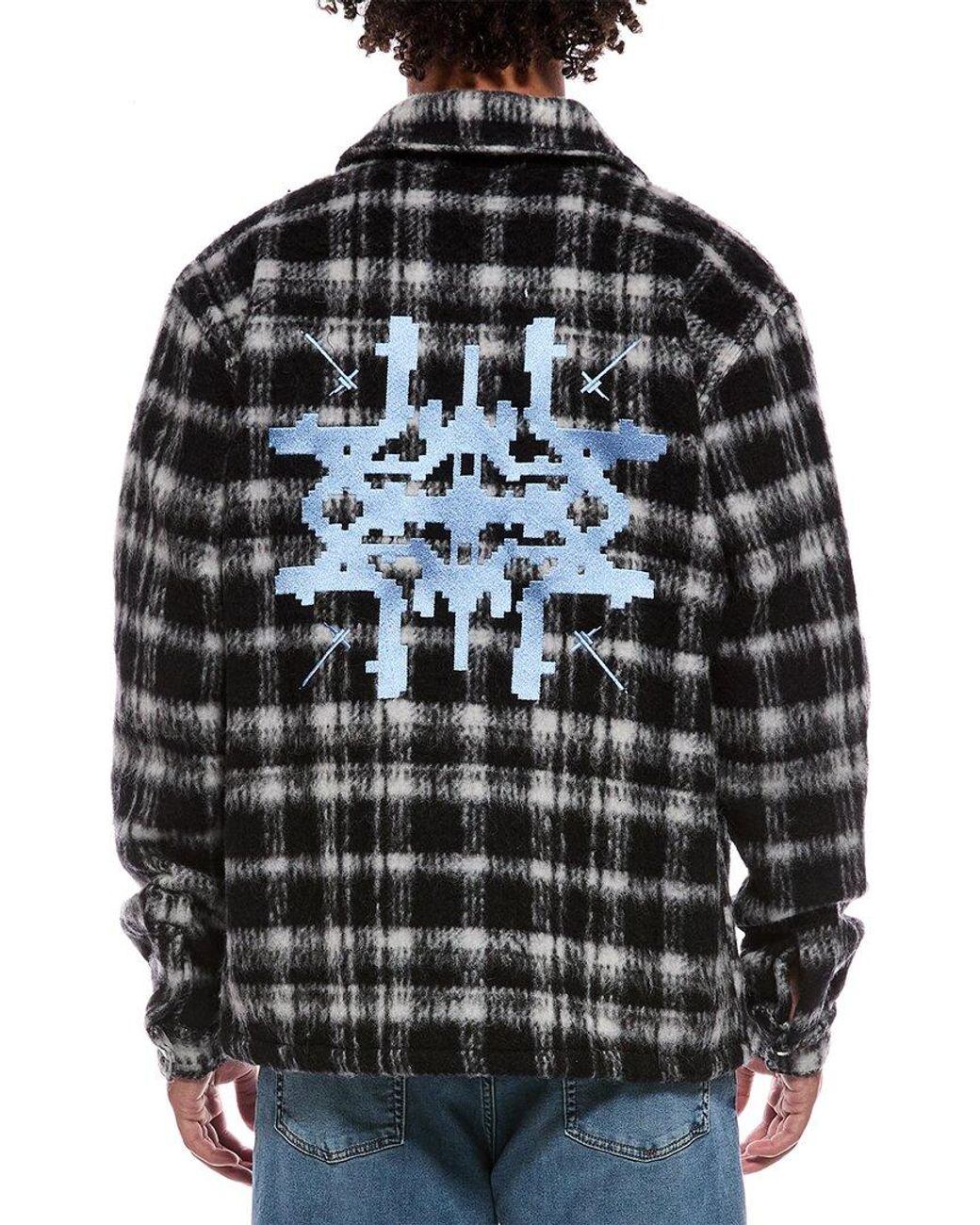 RTA Black Parlan Wool & Alpaca-Blend Shacket for men