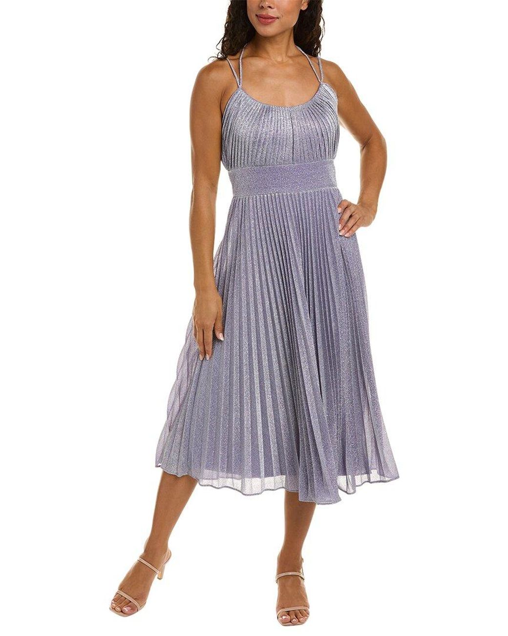 Halston Heritage Purple Evelia Dress