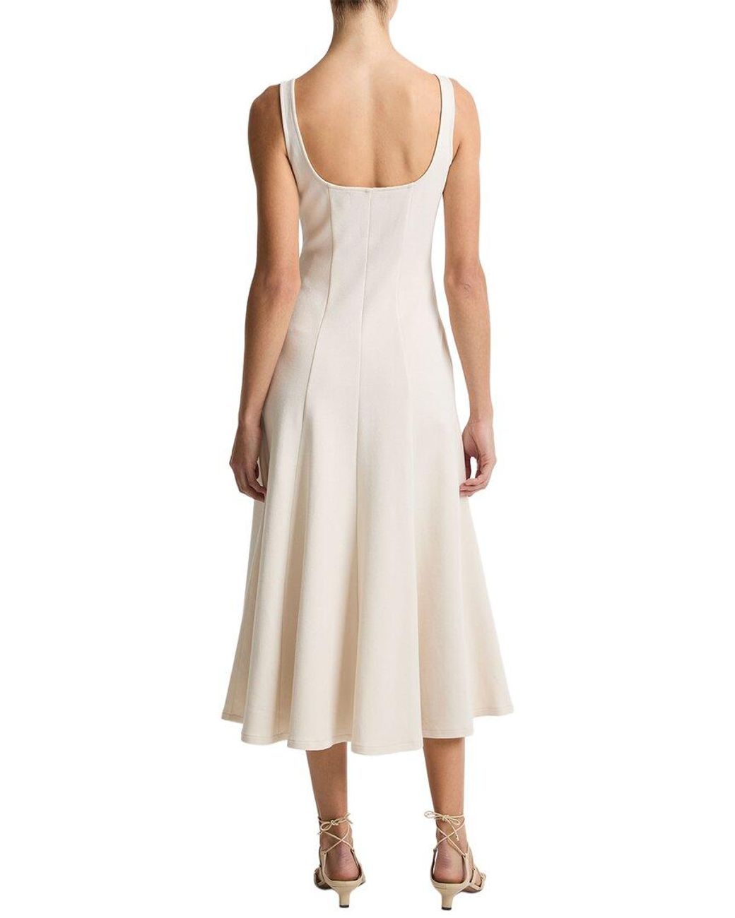 Vince Natural Square Neck Seamed Dress