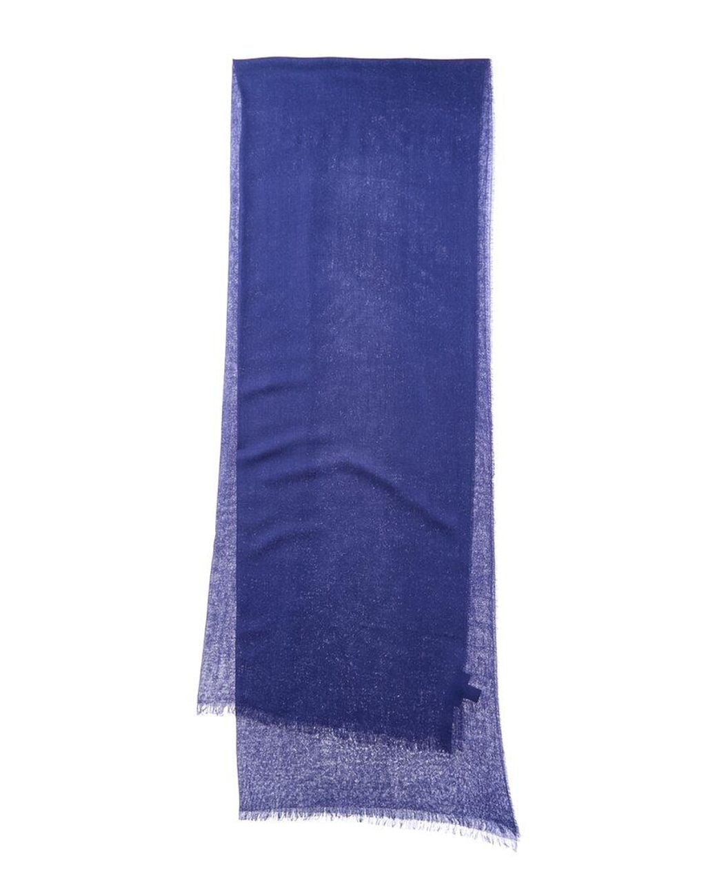 Bruno Magli Blue Cashmere-blend Scarf