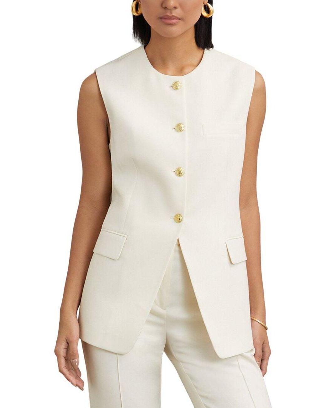 Reiss White Athena Waistcoat