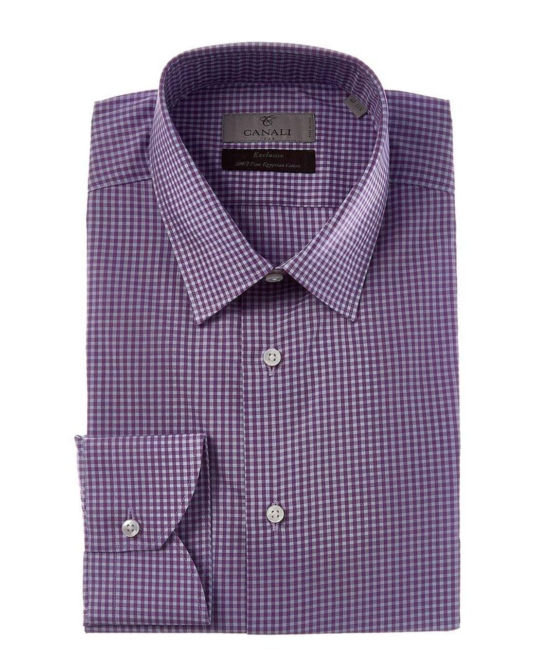Canali Purple Dress Shirt for men