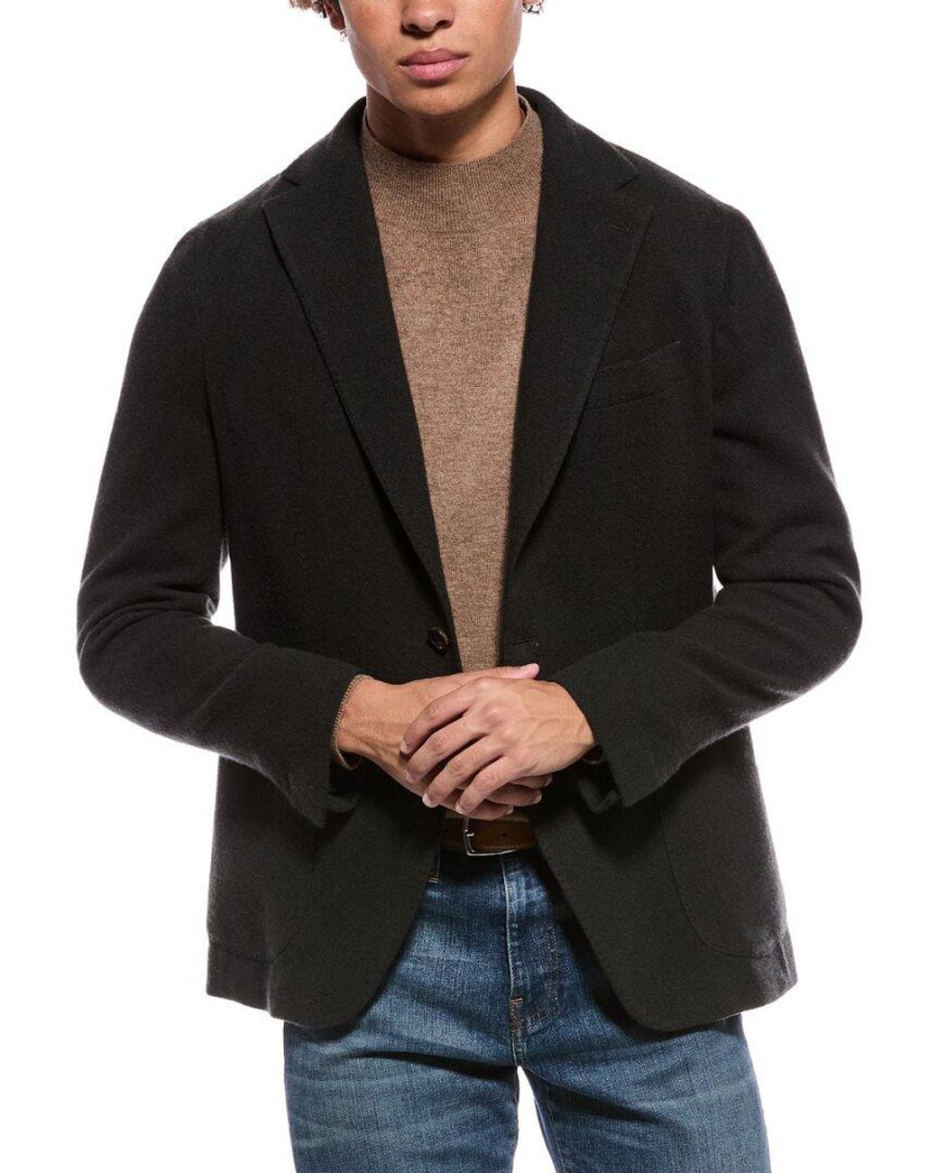Eleventy Black 100% Cashmere Soft Jacket for men