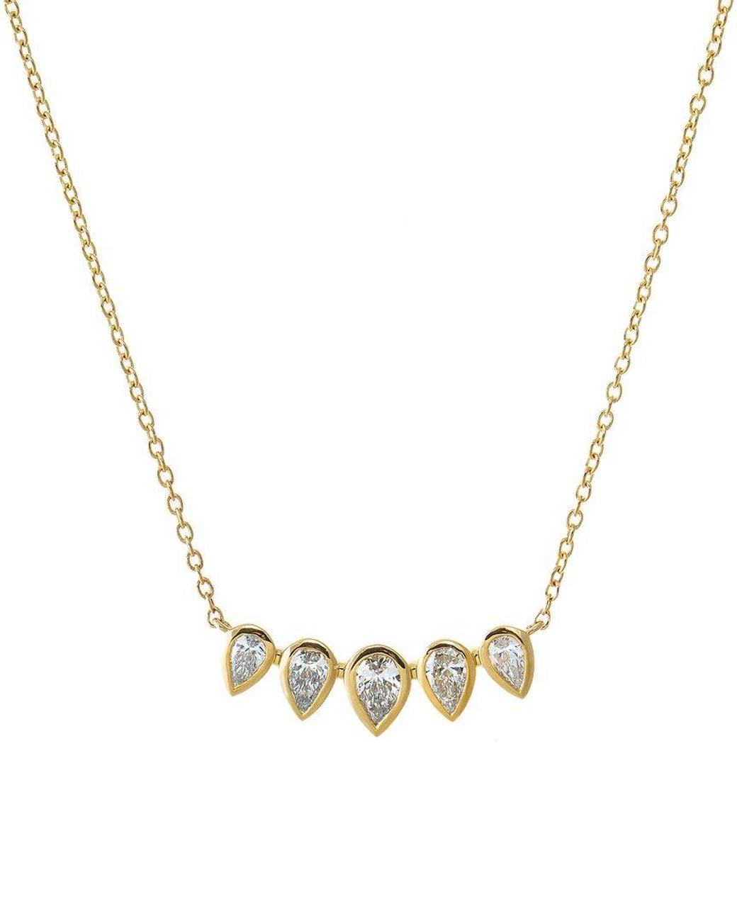 By Adina Eden Metallic 14K 0.76 Ct. Tw. Lab-Grown Diamond Necklace
