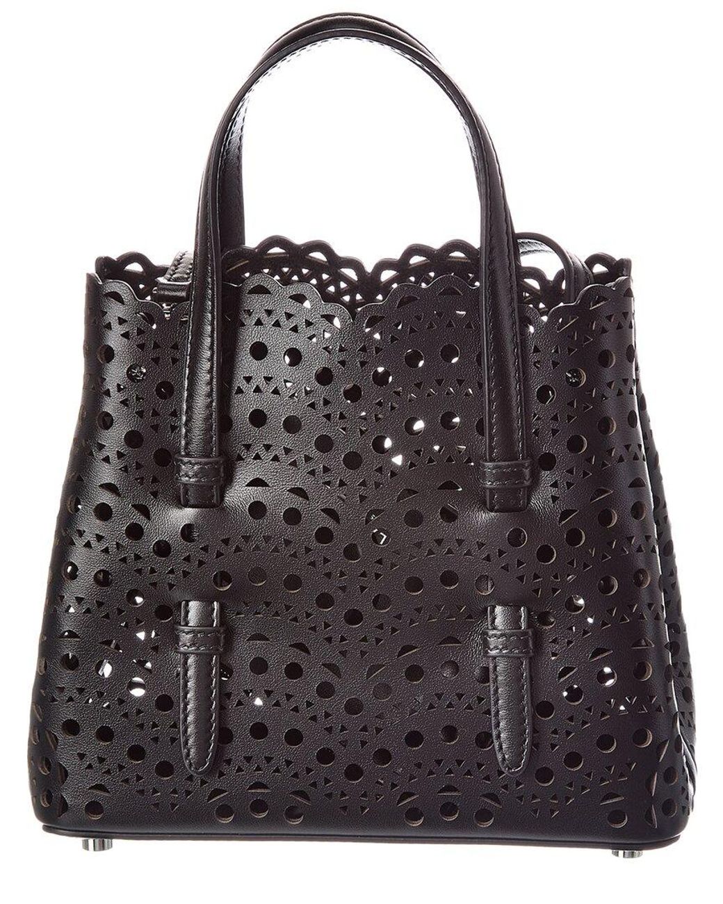 Alaïa Black Alaïa Mina 20 Leather Tote