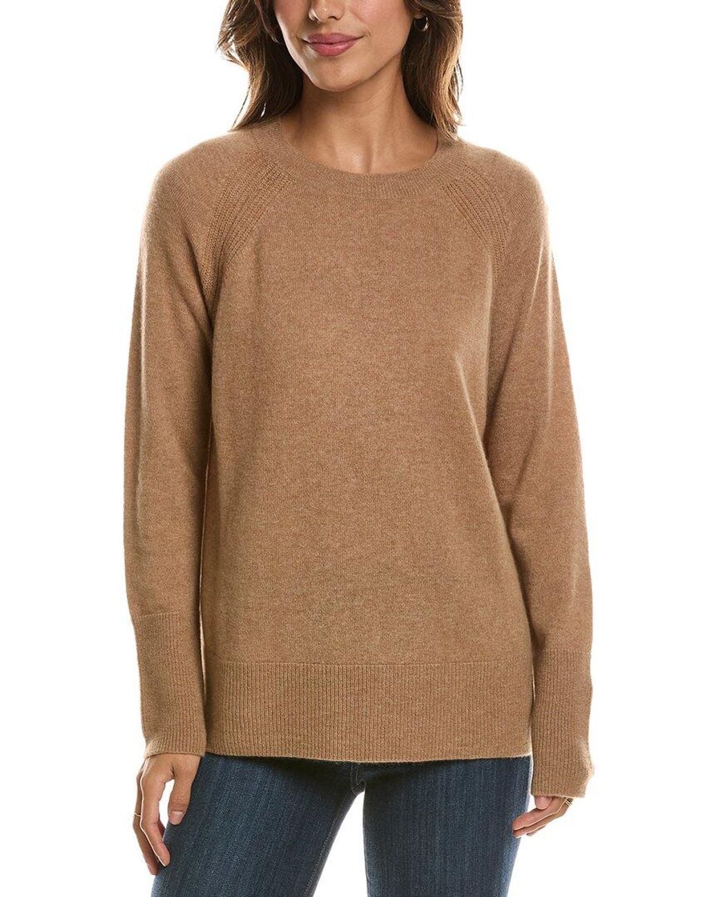 Forte Natural Easy Crewneck 100% Cashmere Sweater
