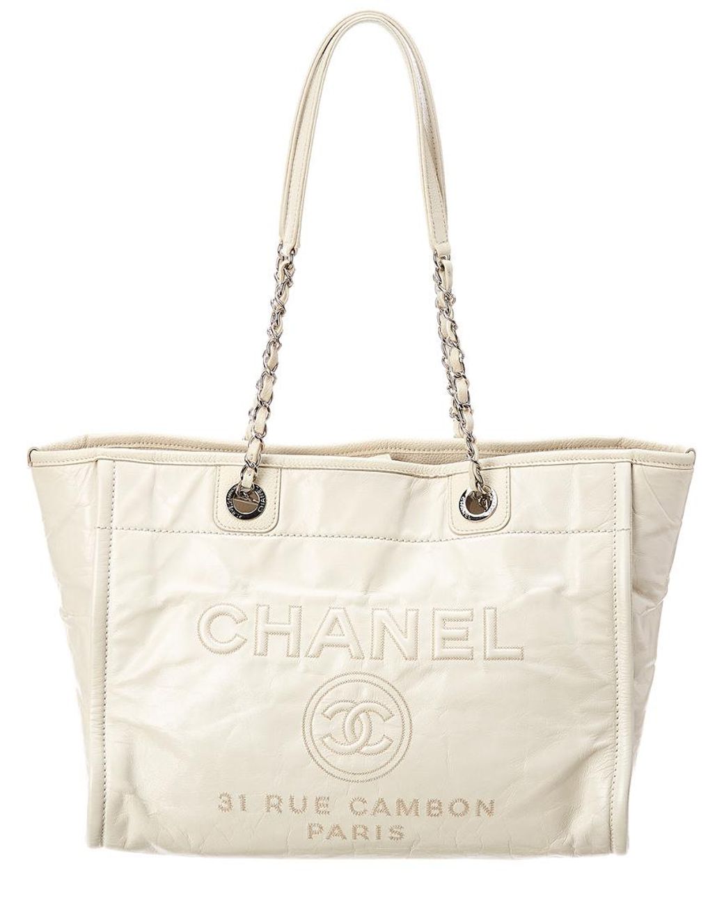 Chanel Urban Shopping Tote Quilted Caviar Large Neutral