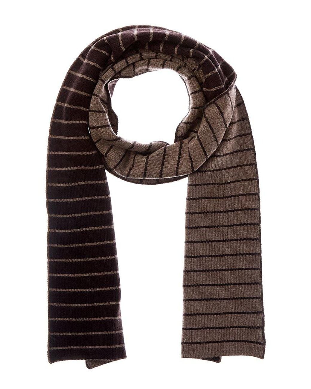 Portolano Brown Wool & Angora-Blend Scarf for men
