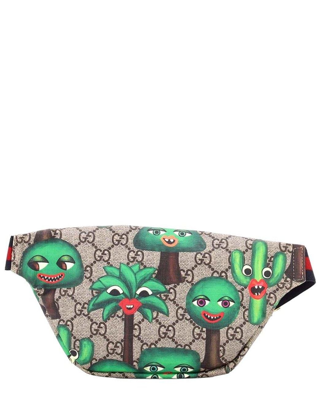 Gucci Green Children's Belt Bag Printed GG Coated (authentic Pre-loved)