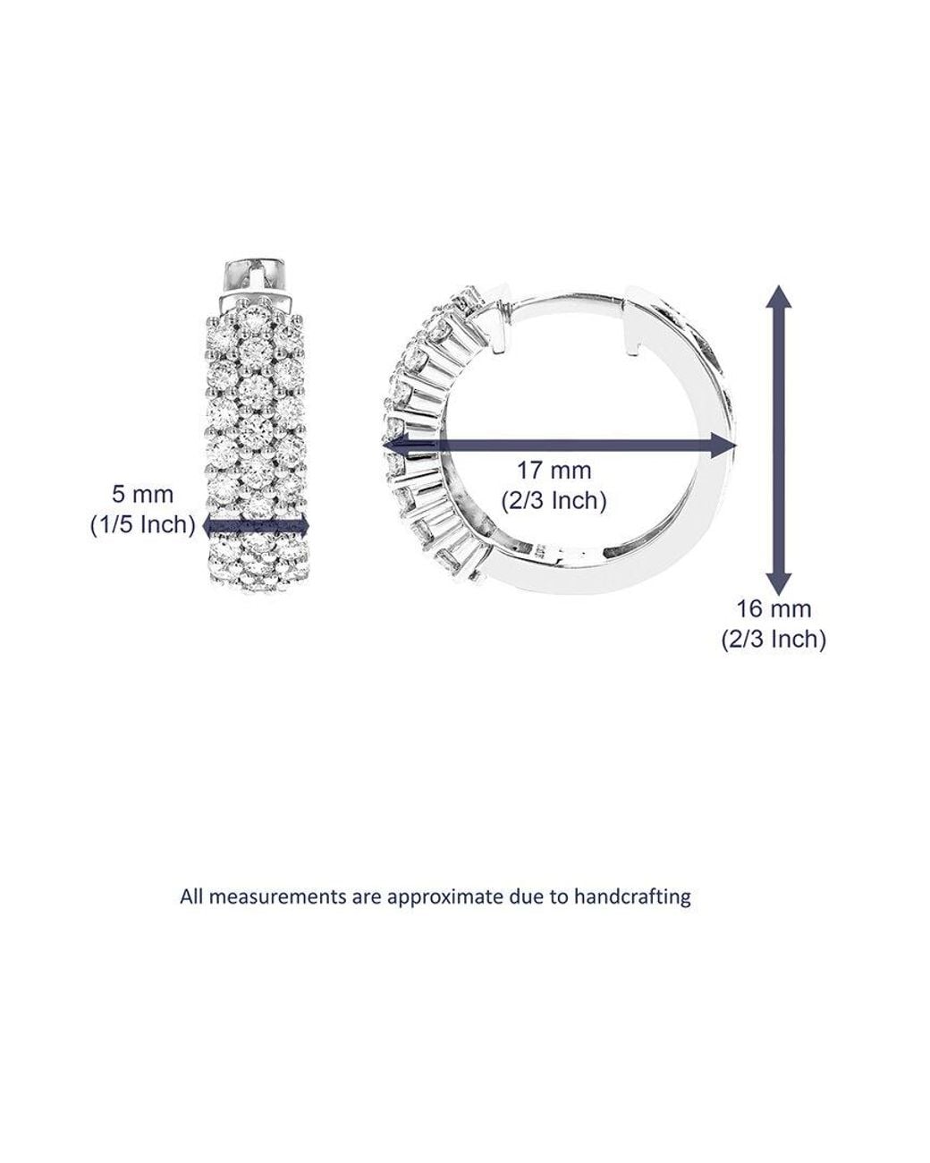 Amairah White 1.00 Ct. Tw. Lab-Grown Diamond Hoop Earrings