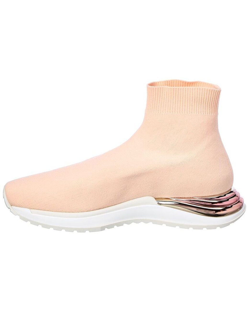 Ferragamo Natural Ninette Knit Sock Sneaker