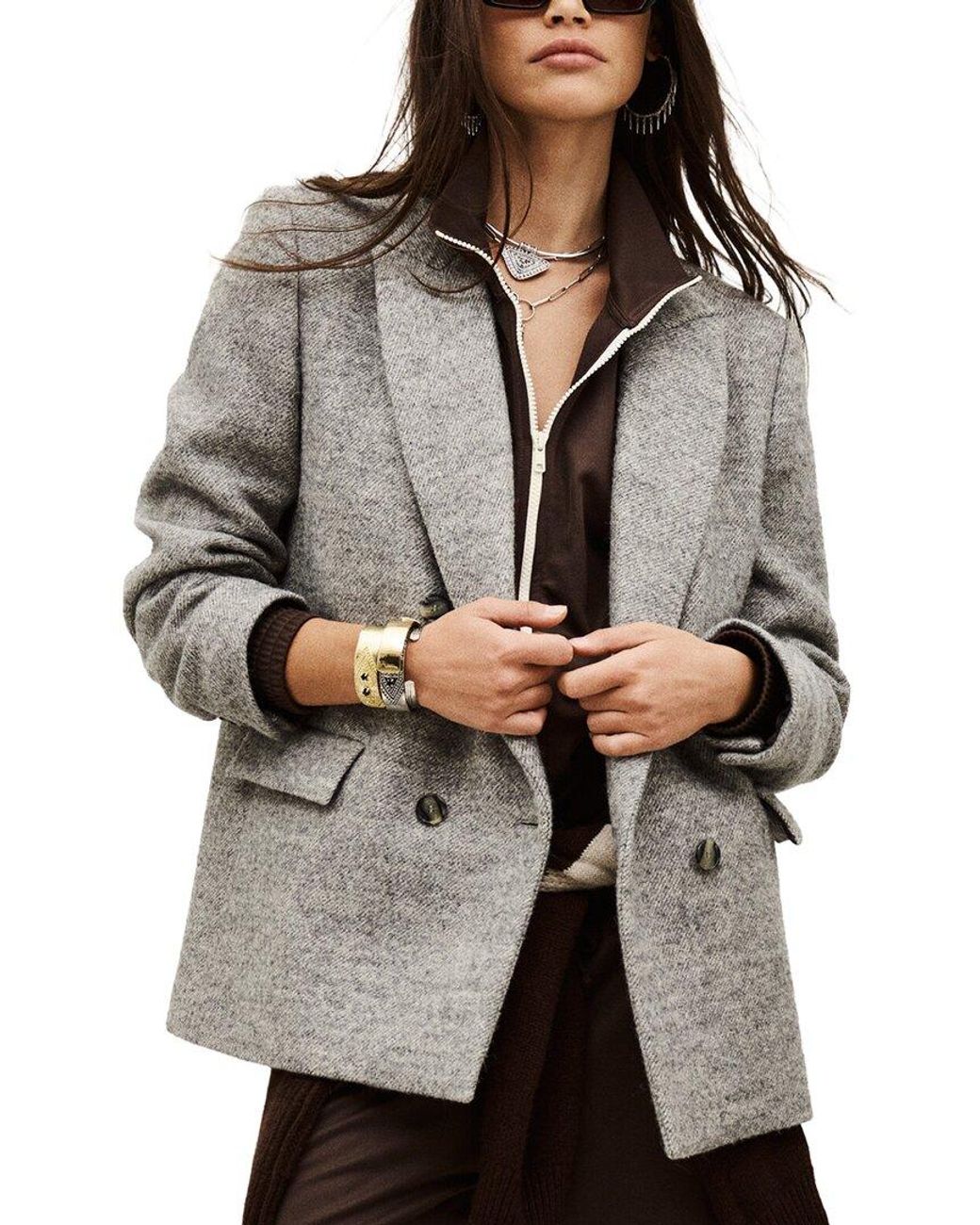 Ba&sh Gray Waro Jacket