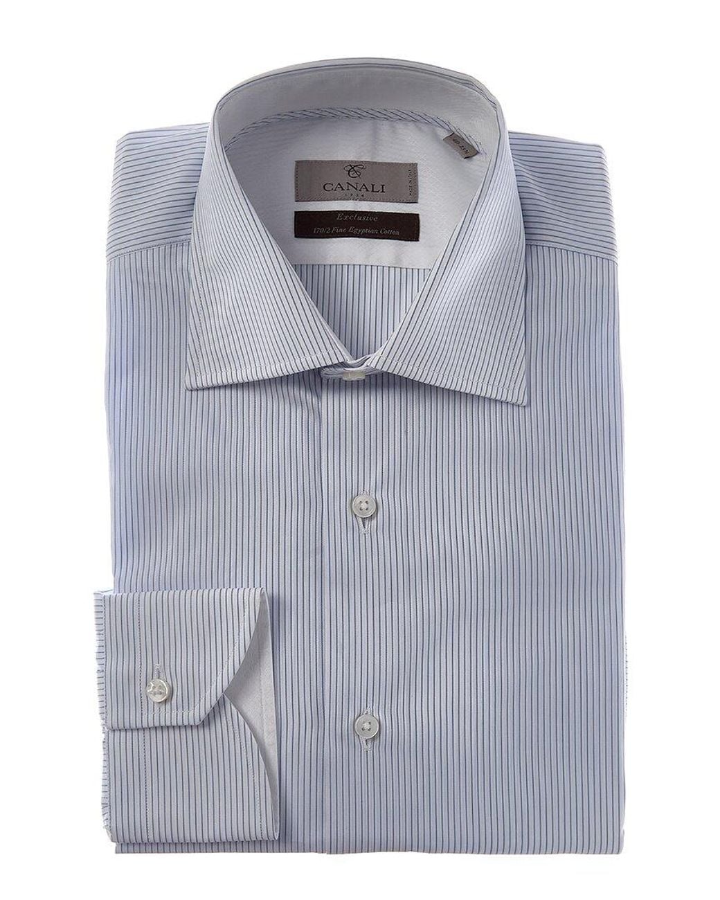 Canali Blue Dress Shirt for men