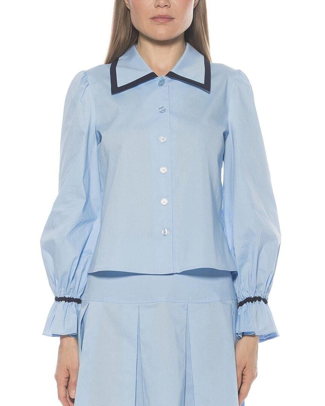 Alexia Admor Blue Shannah Blouse
