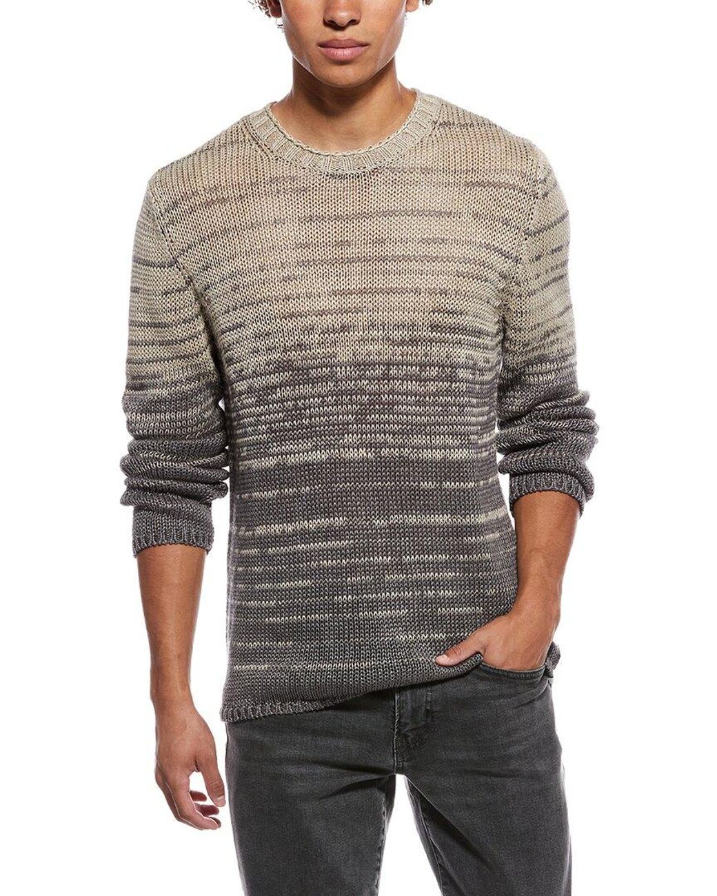 Todd Snyder Gray Relaxed Linen Crewneck Sweater for men