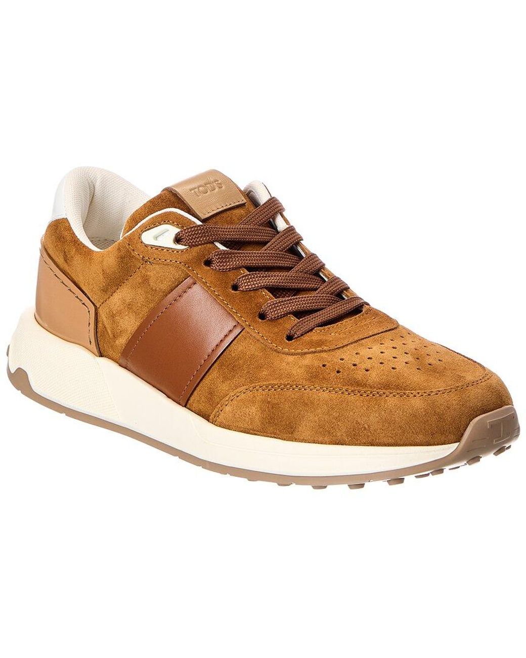 Tod's Brown Suede & Leather Sneaker for men
