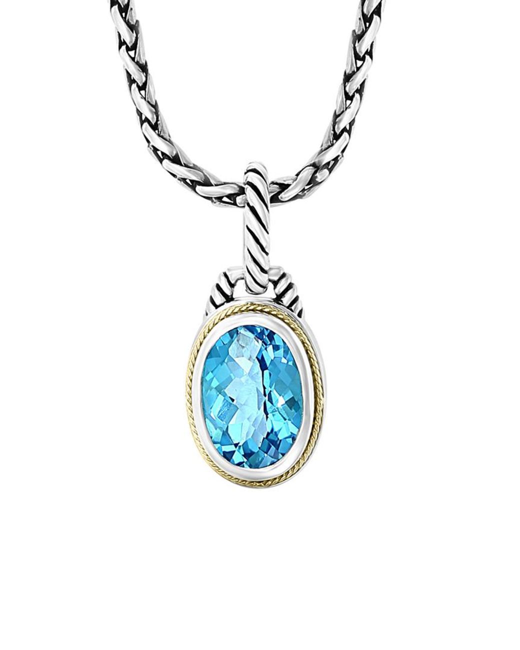 Effy Fine Jewelry 6.65 Ct. Tw. Blue Topaz Pendant Necklace Lyst