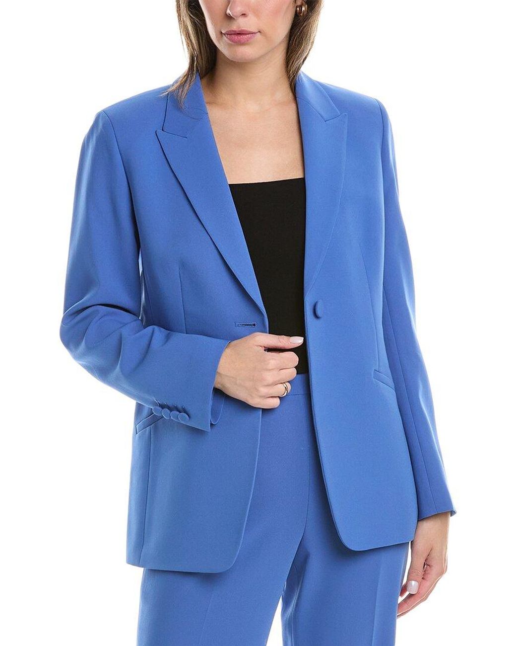 Lafayette 148 New York Blue Cutaway Blazer