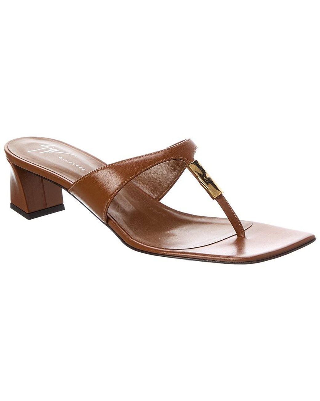 Giuseppe Zanotti Brown Kelly 45 Leather Sandal