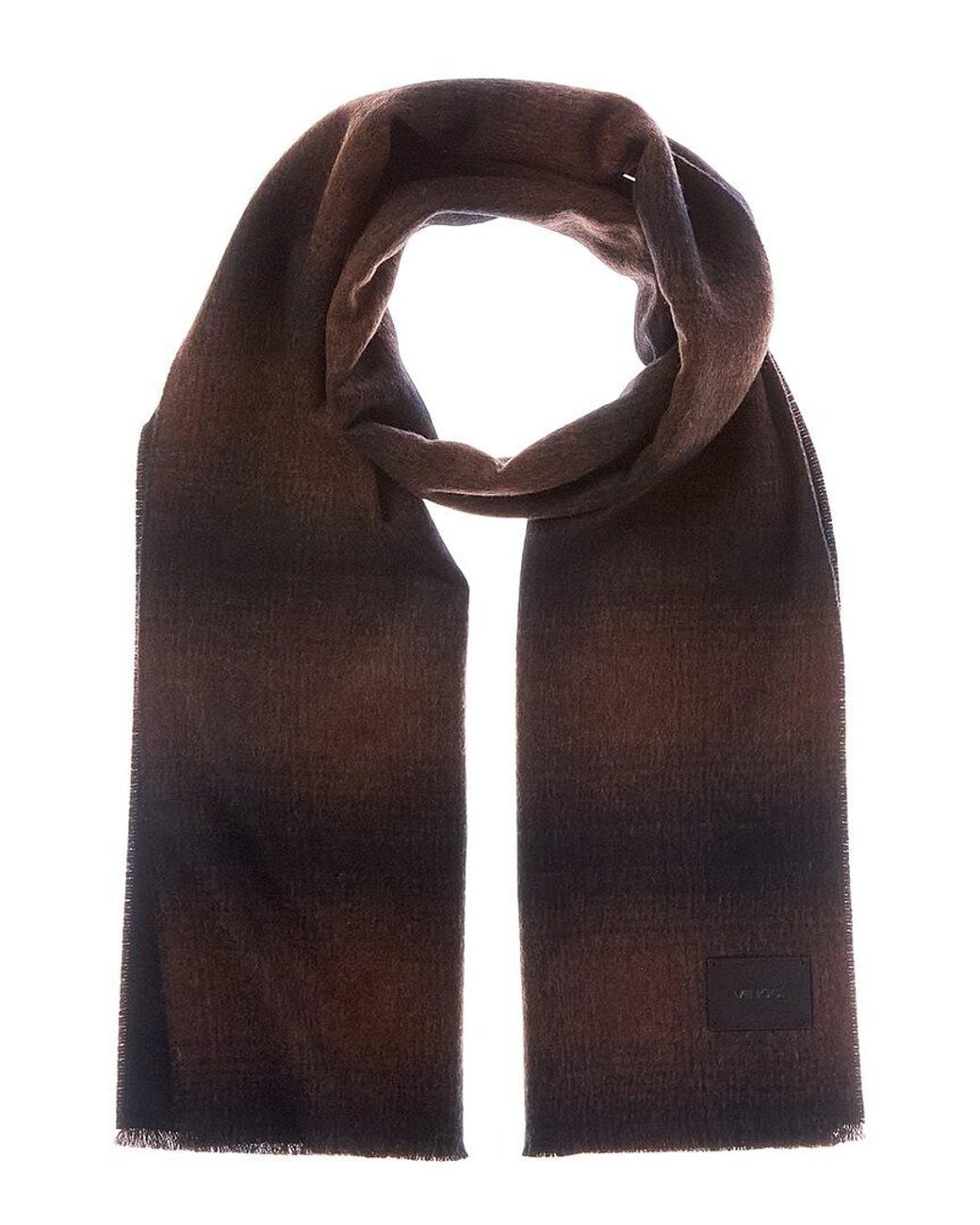 Vince Purple Doubleface Face Shadow Plaid Wool & Cashmere-Blend Scarf for men