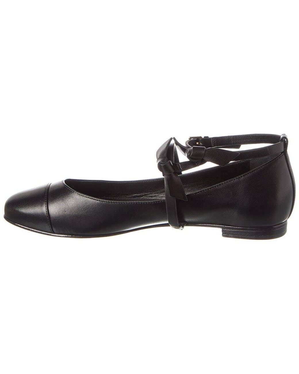 Alexandre Birman Black Slim Clarita Leather Ballet Flat