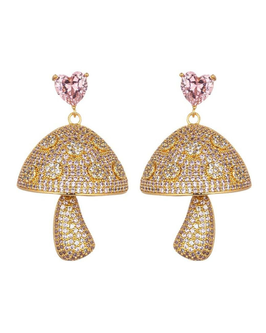 Eye Candy LA Metallic The Luxe Collection Cz Drop Earrings