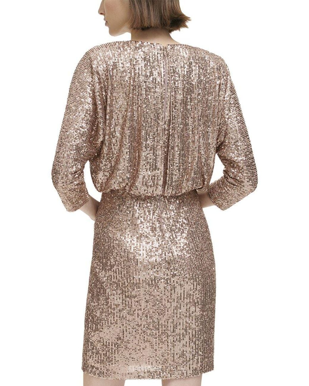 Vince Camuto Multicolor Embellished Long Sleeve Mini Dress