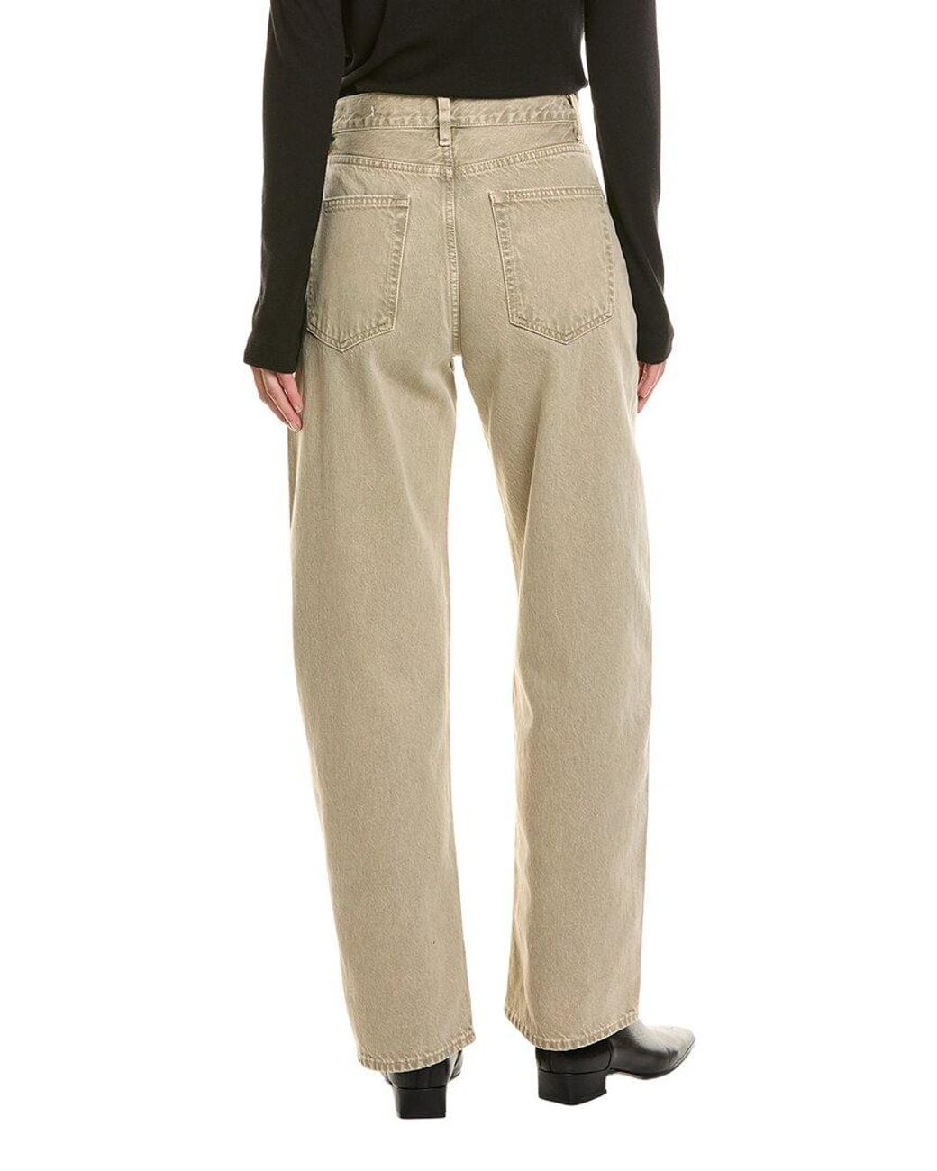 FRAME Natural Frame The Bow Tabby Wide Leg Jean