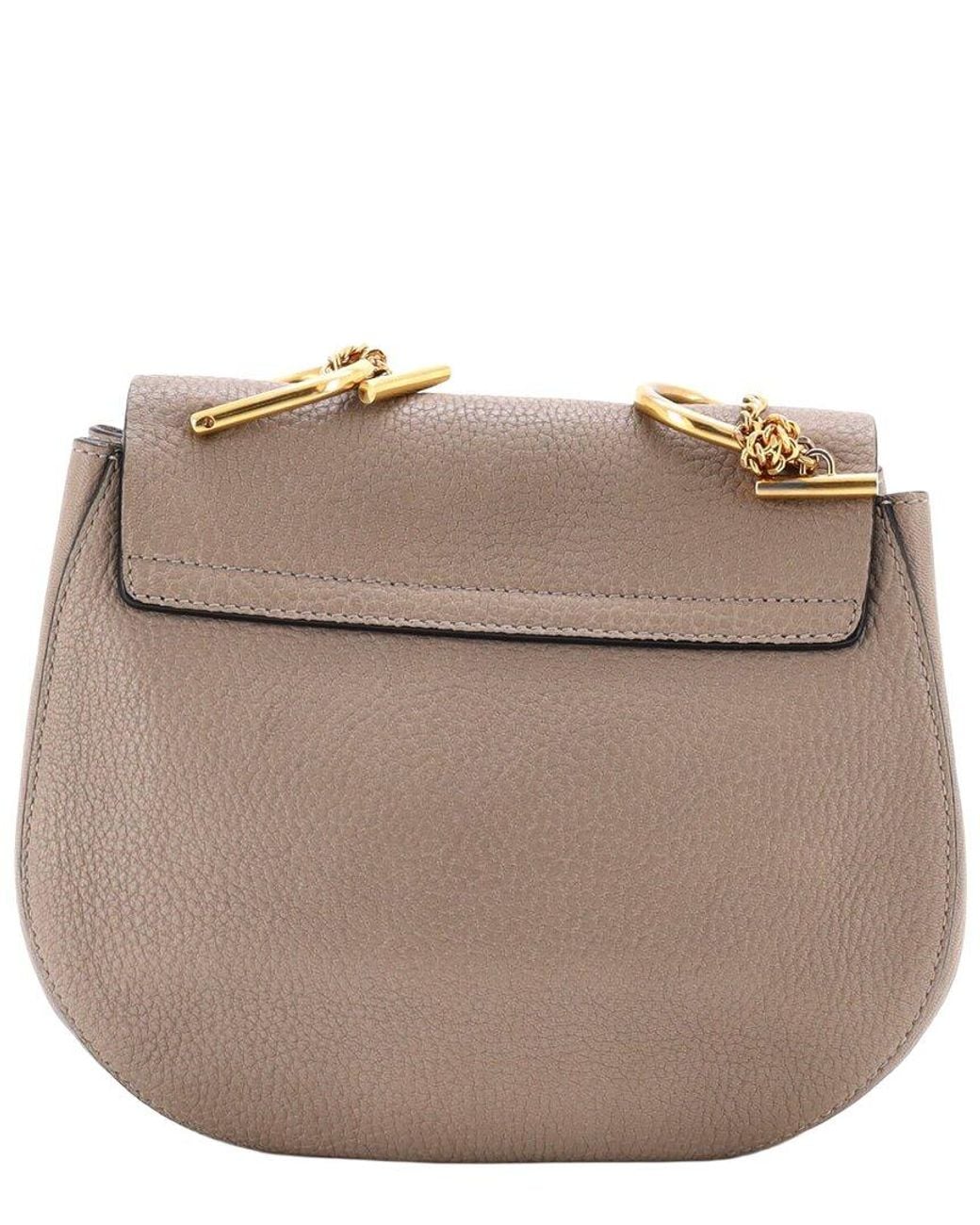 Chloé Natural Sheep Leather Drew Crossbody Small (Authentic Pre-Loved)