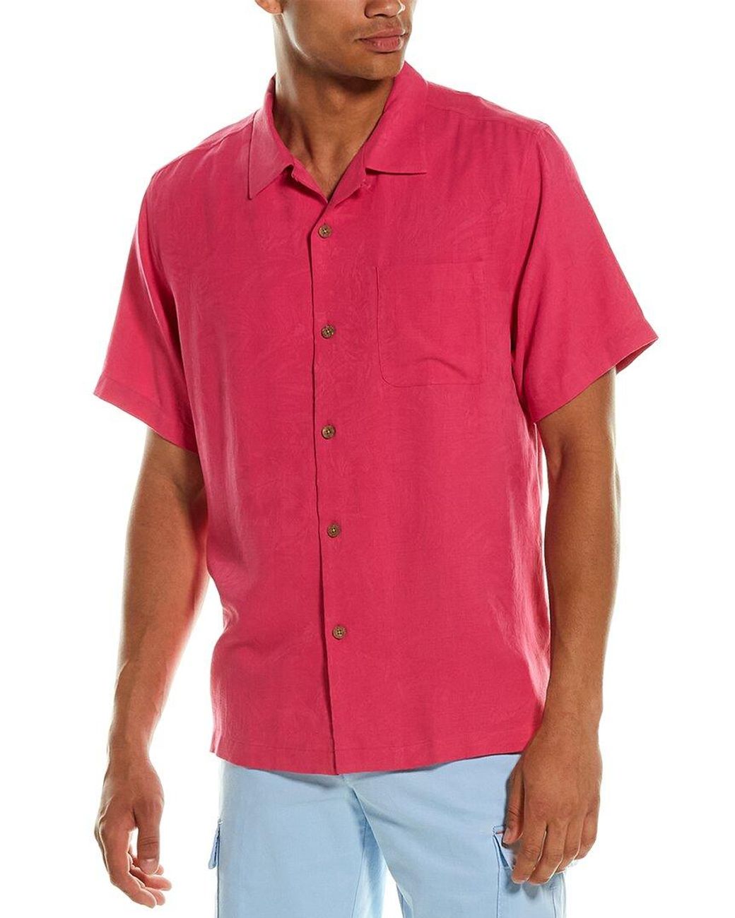 Tommy Bahama Tropic Isles Silk Camp Shirt in Red for Men Lyst