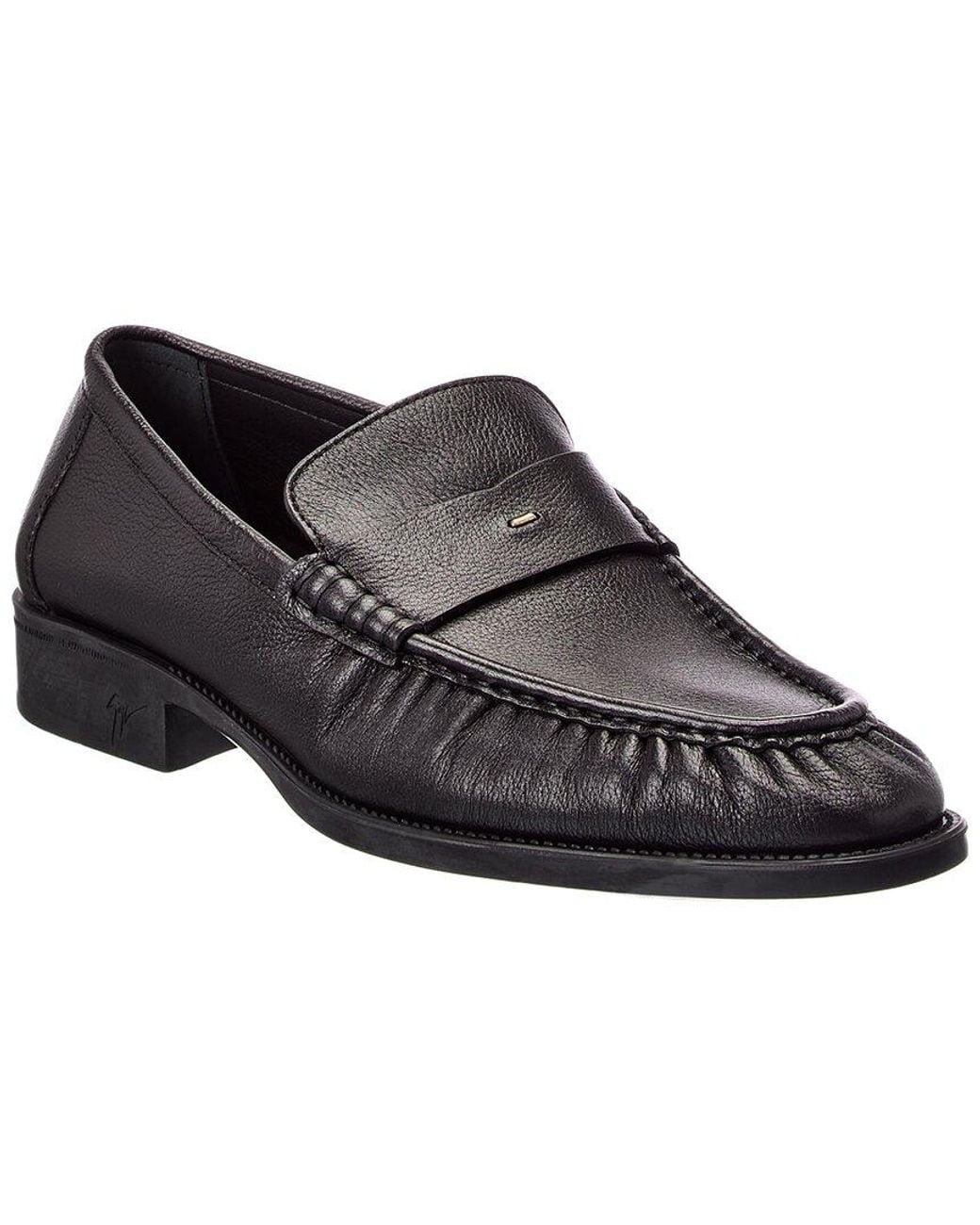 Giuseppe Zanotti Black Sorrento 15 Leather Loafer for men