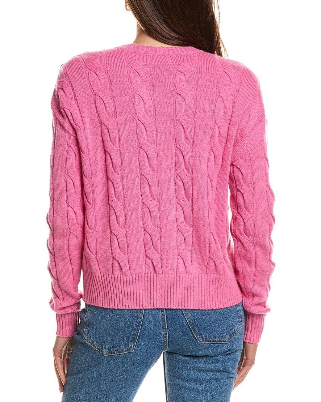 Rowing Blazers Red Cable Knit Wool & Cashmere-Blend Sweater