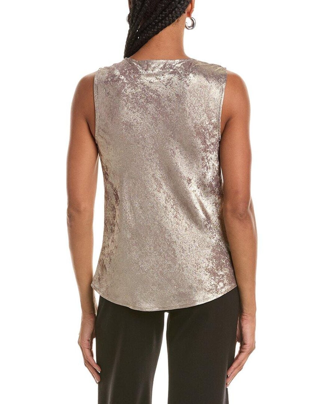 Bella Dahl Brown Scoop Cowl Neck Tank