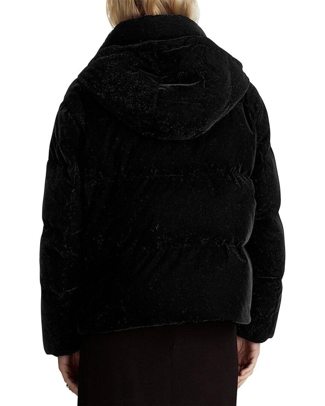 Dawn Levy Black Chicago Velvet Down Coat
