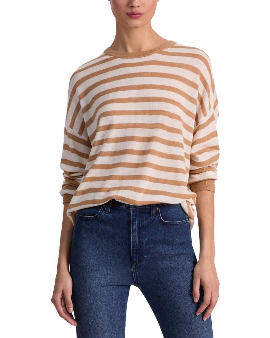 Alice + Olivia Blue Mitchell Wool Relaxed Pullover